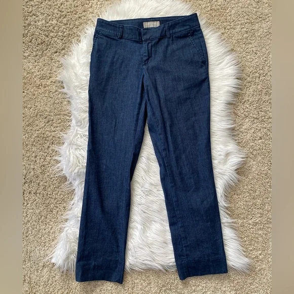 {Banana Republic Factory} Hampton Fit Ankle Pants in Blue - Women's 0 - Picture 1 of 6